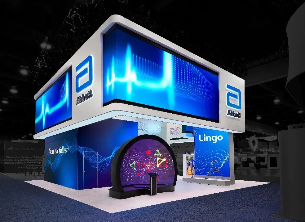 Abbott booth with Lingo and the VR dome