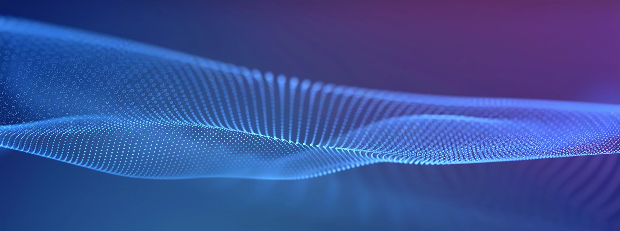 Glowing blue data wave graphic
