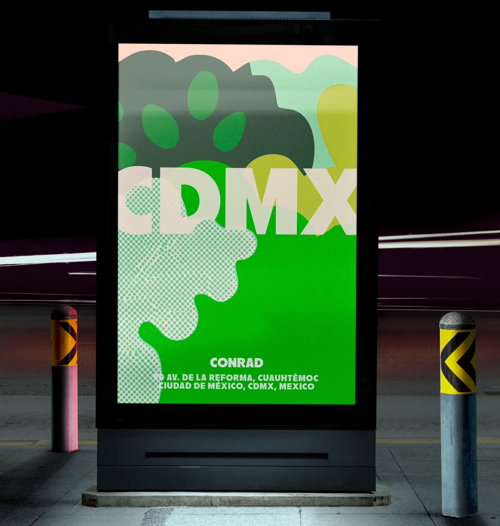 Conrad bus stop poster