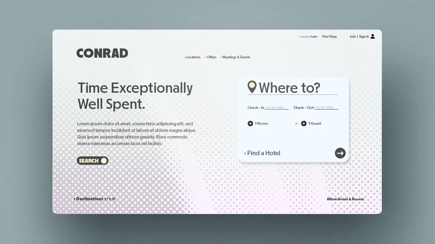 Conrad website home page