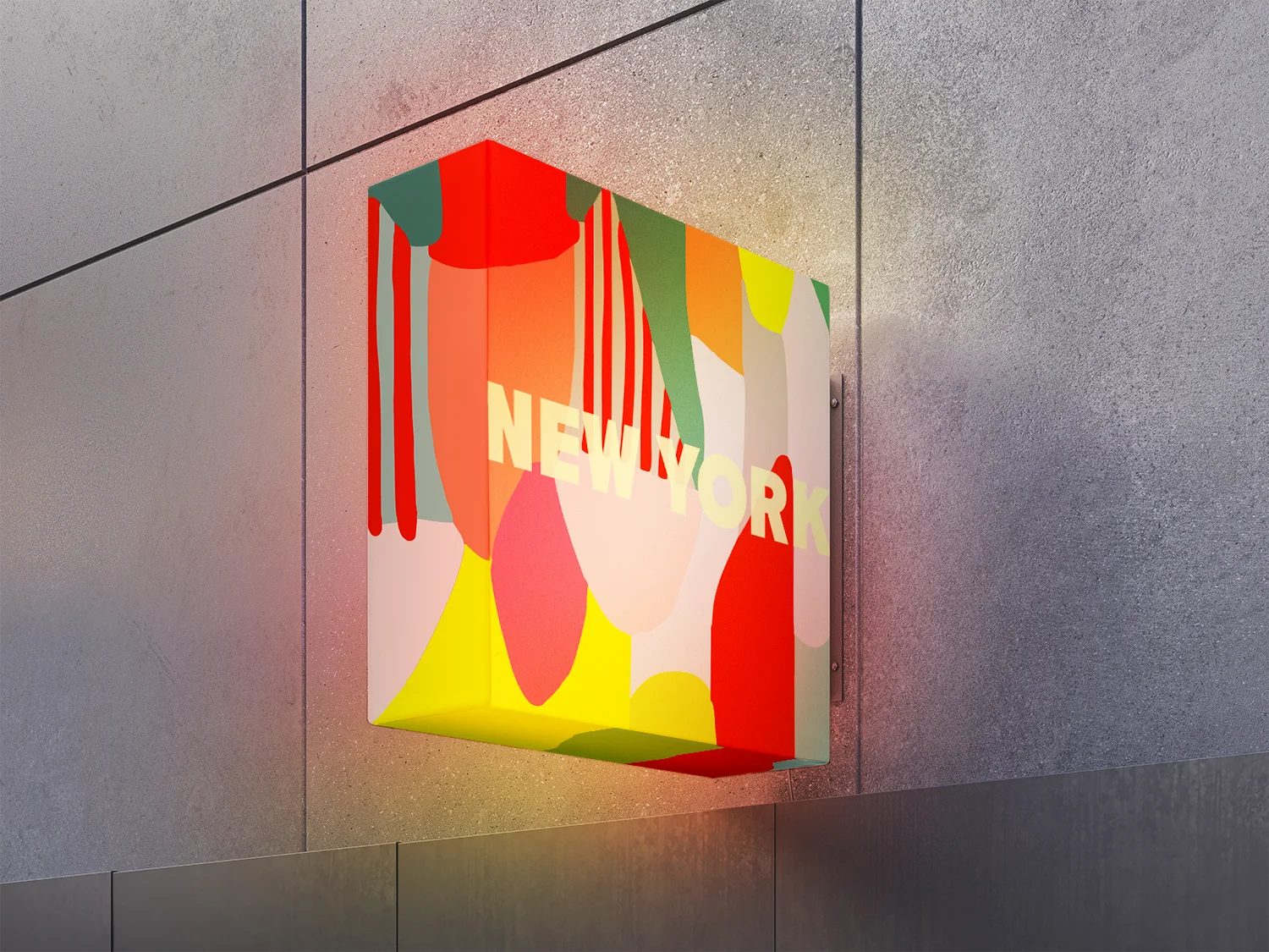 New York light box sign
