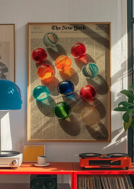Conrad poster on a floor