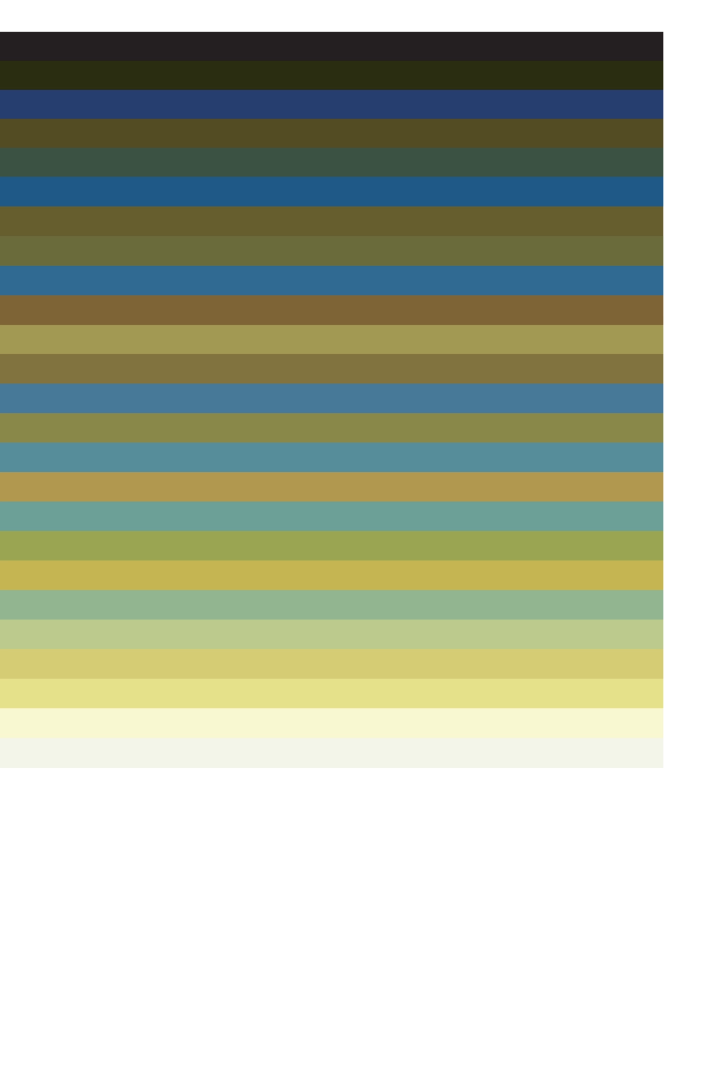 Dad poster — half a portrait in 26 colors