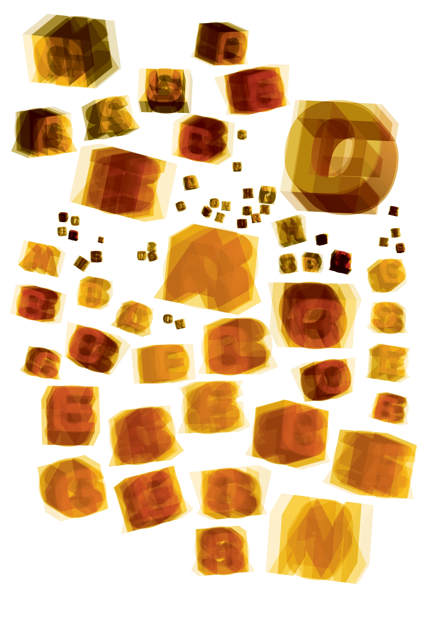 Place poster — every city I have spent a night in, extruded