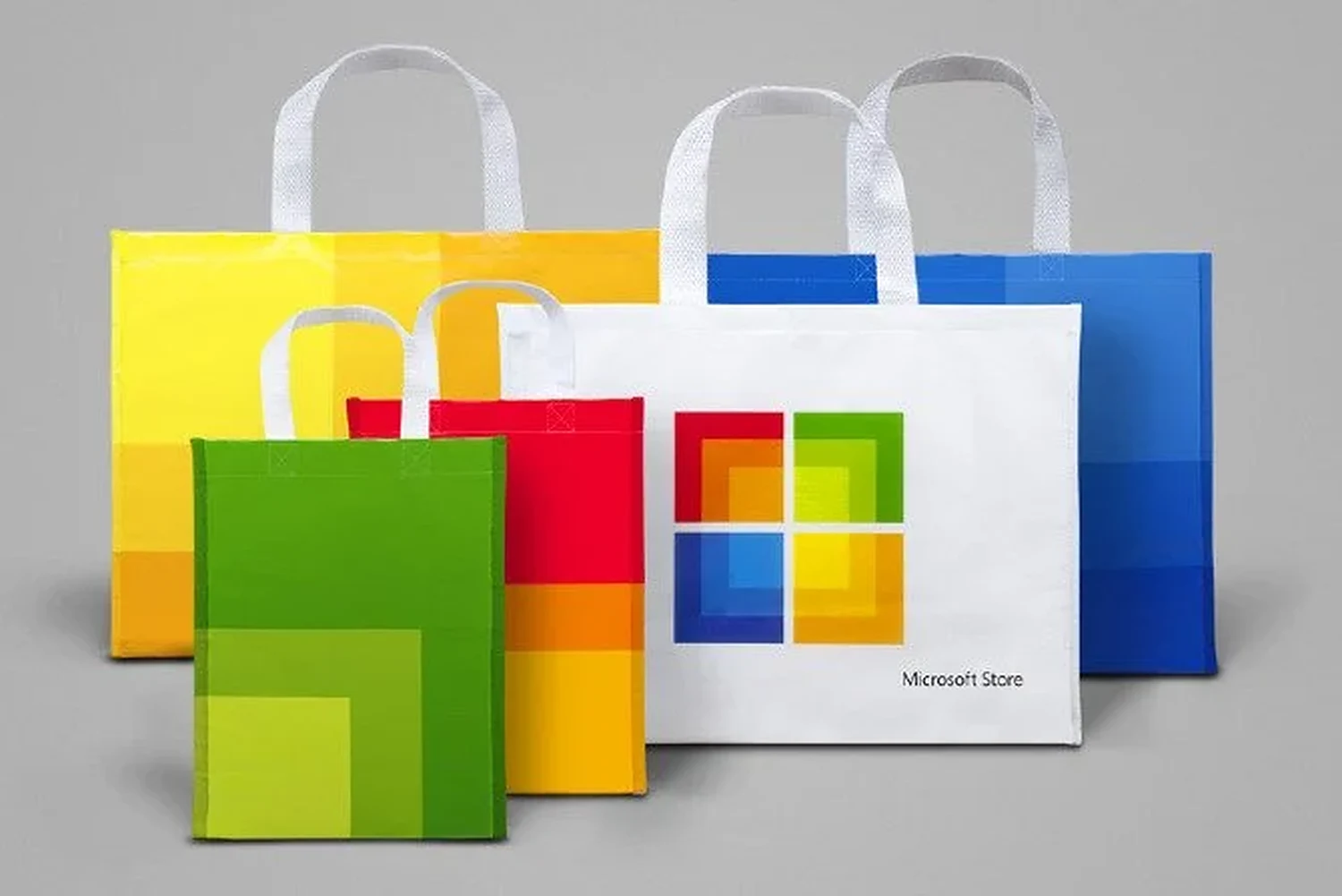 Microsoft Store shopping bags