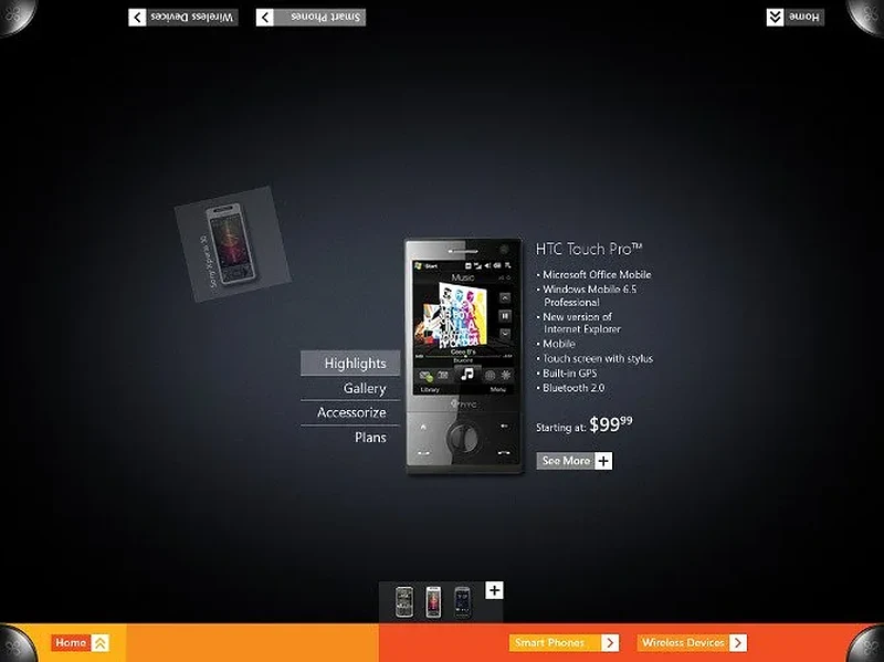 Phone detail screen