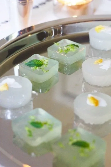 Mint jelly cubes