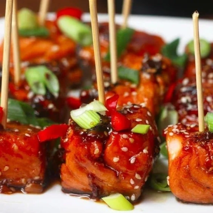 Glazed skewers