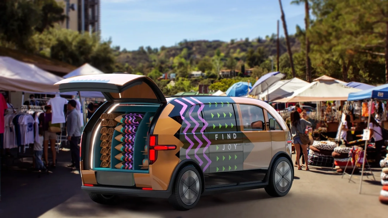 Njoy van at a street market